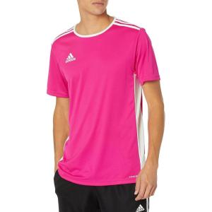 adidas Men’s Entrada 18 Soccer Jersey(Shock Pink/White)