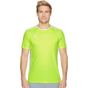 adidas Men’s Entrada 18 Soccer Jersey(Solar Yellow/White)
