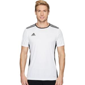 adidas Men’s Entrada 18 Soccer Jersey(White/Black)