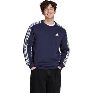 adidas Men’s Essentials 3-Stripes Fleece Sweatshirt(Ink)