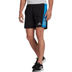 adidas Men’s Own The Run Shorts(Black/Blue Rush/Reflective Silver)