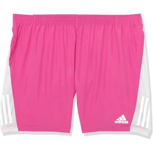 adidas Men’s Own The Run Shorts(Semi Lucid Fuchsia/White/Reflective Silver/White)