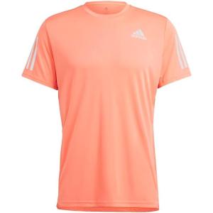 adidas Men’s Own The Run T-Shirt(Coral Fusion/Reflective Silver)