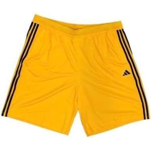 adidas Men’s Train Essentials Piqué 3-Stripes Shorts(Gold/Black)