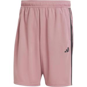 adidas Men’s Train Essentials Piqué 3-Stripes Shorts(Preloved Crimson/Black)