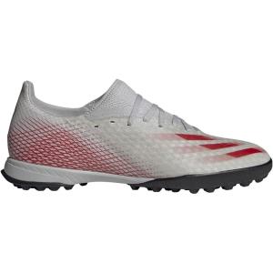 adidas Men’s X GHOSTED.3 Soccer Shoe(Grey Two-scarlet-core Black)