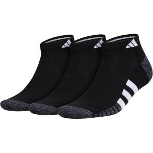 adidas mens Cushioned Low Cut Socks (3-pair)(Black/Onix Grey/White)