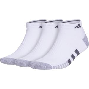 adidas mens Cushioned Low Cut Socks (3-pair)(White/Grey/Onix Grey)