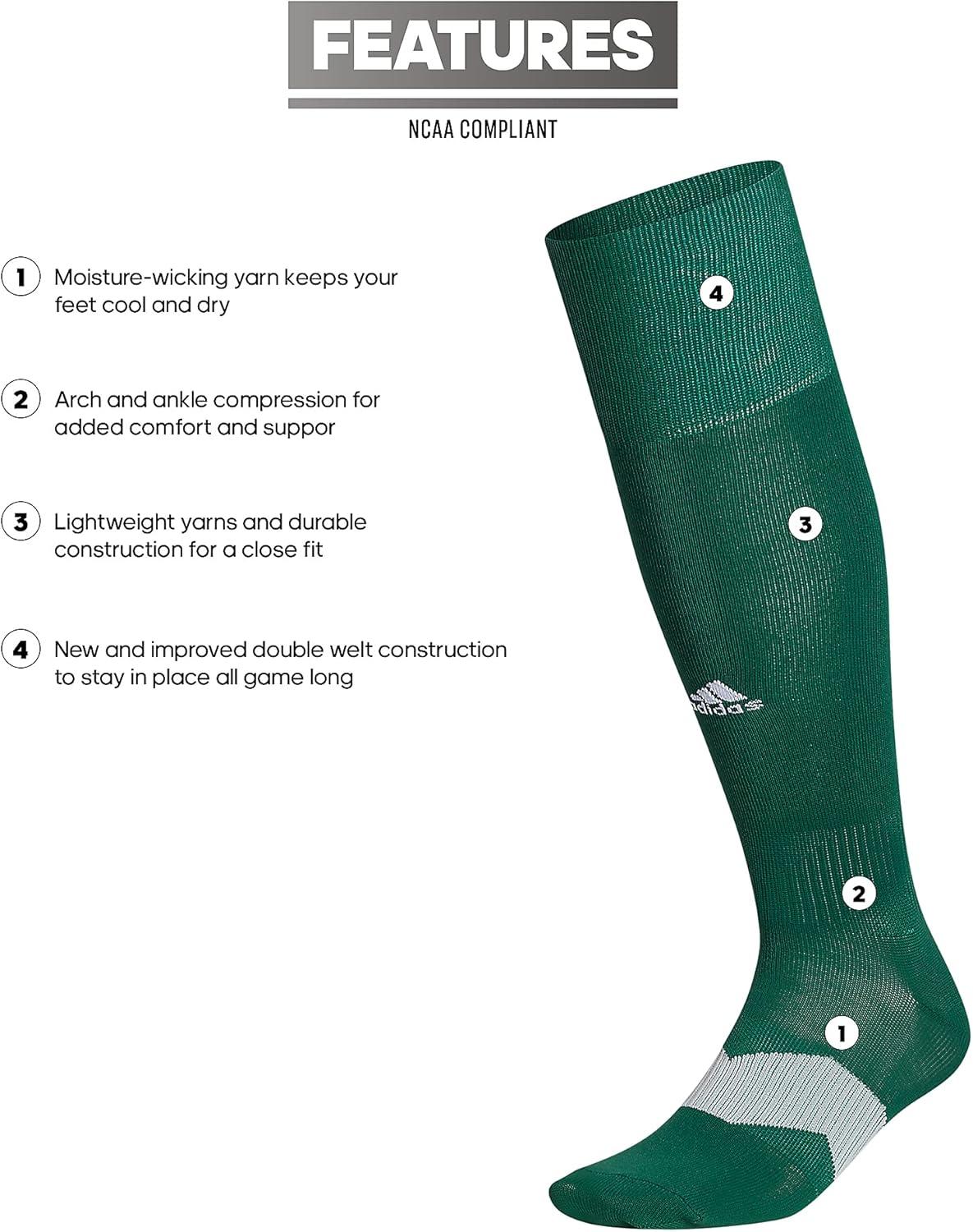 imageAdult Metro V Soccer Socks by adidasDark GreenClear GreyWhite5