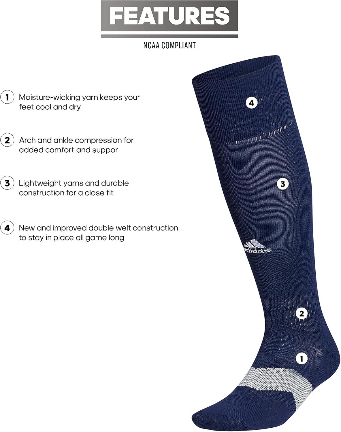 imageAdult Metro V Soccer Socks by adidasNavy BlueClear GreyWhite5