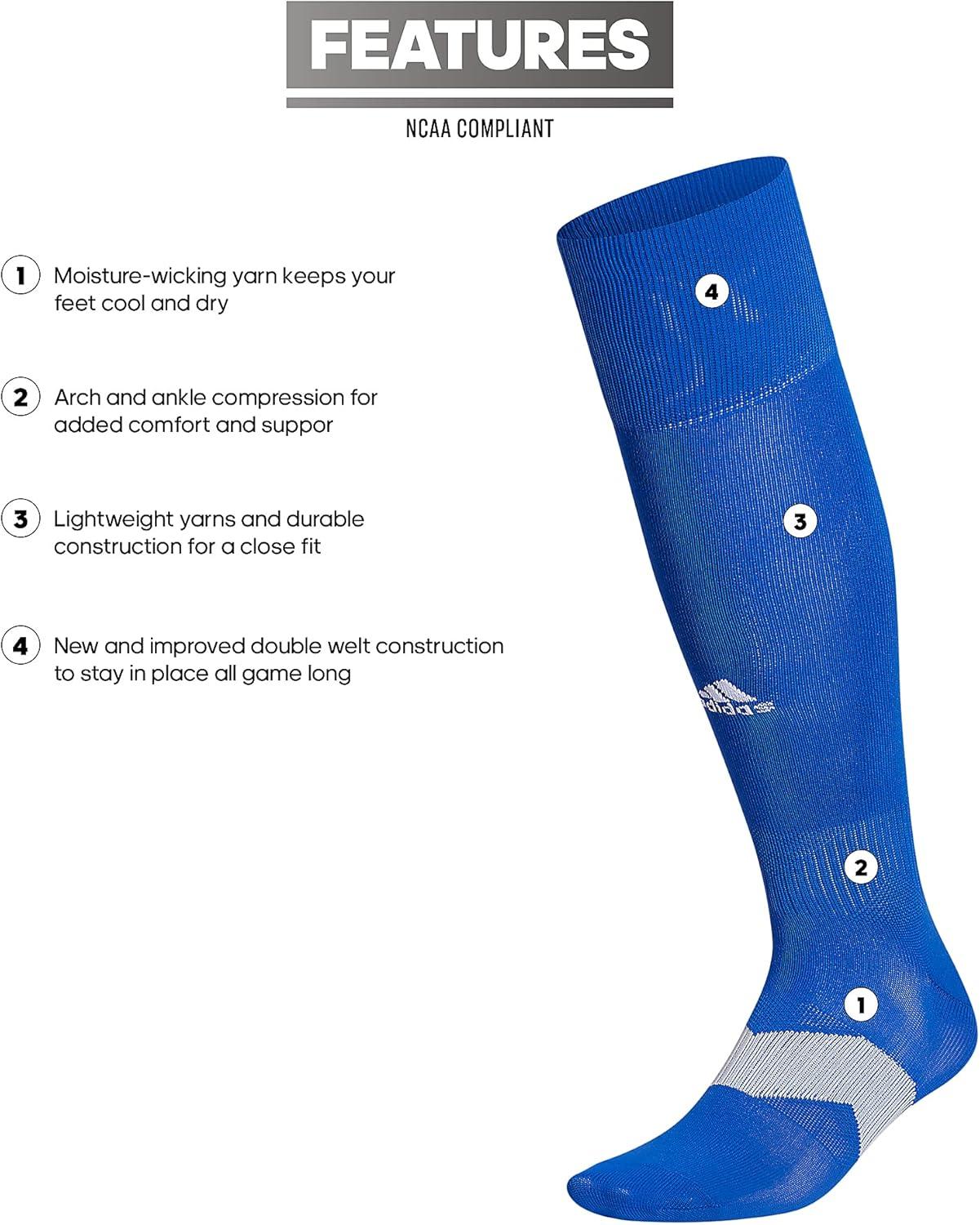 imageAdult Metro V Soccer Socks by adidasRoyal BlueClear GreyWhite5