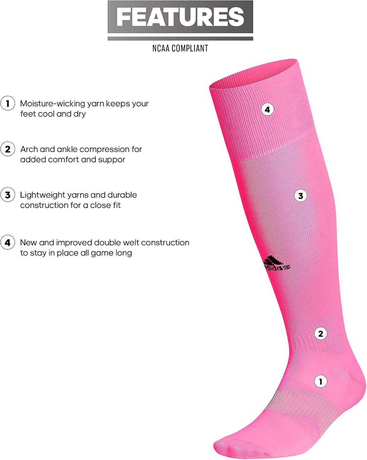 imageAdult Metro V Soccer Socks by adidasUltra PopClear GreyBlack5