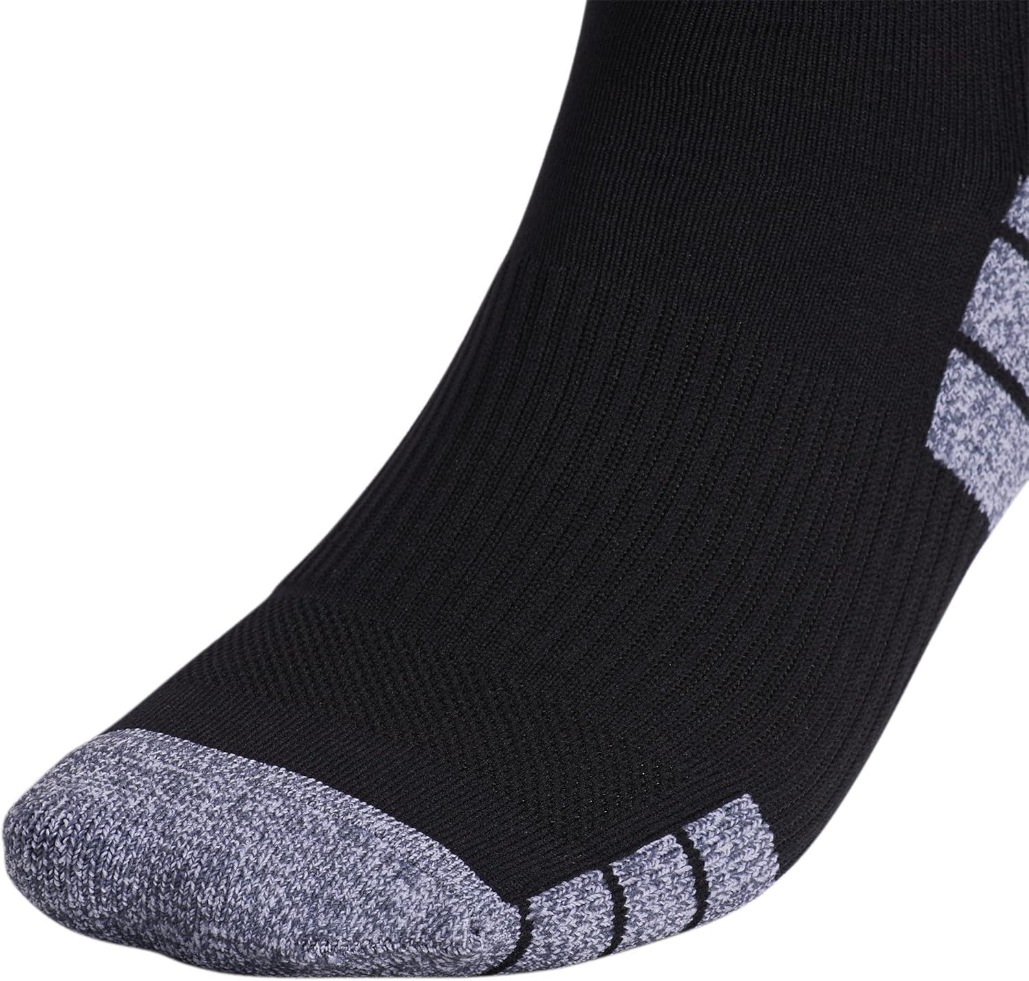 imageadidas 3Stripe Hoop Soccer Socks 1Pair with Arch Compression for a Secure FitBlackWhite