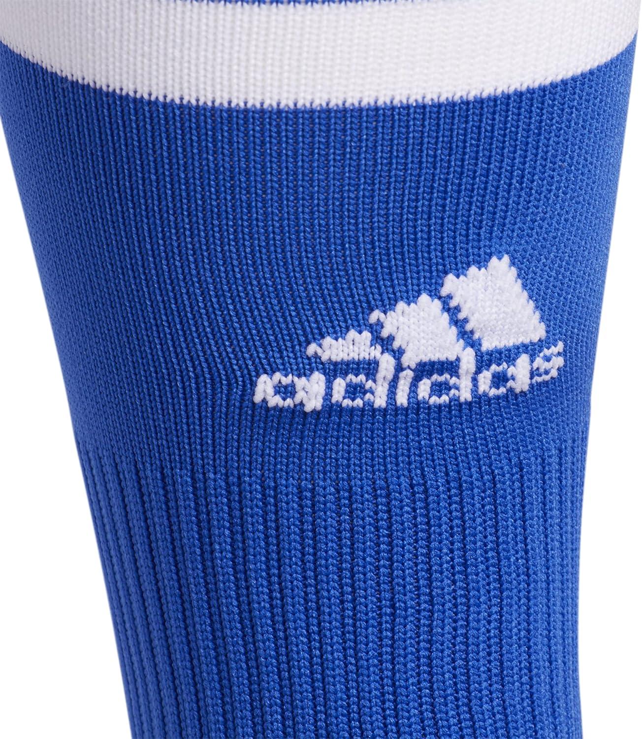 imageadidas 3Stripe Hoop Soccer Socks 1Pair with Arch Compression for a Secure FitRoyal BlueWhite