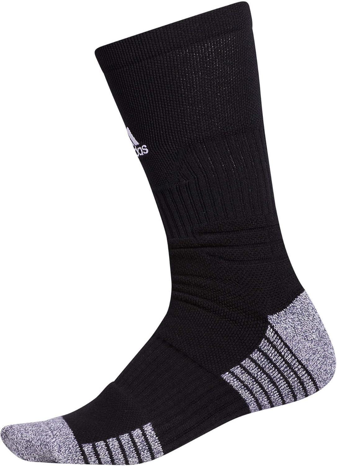imageadidas 5Star Football Crew Socks for Mens and Womens Sports Soccer Volleyball 1PackBlackWhite