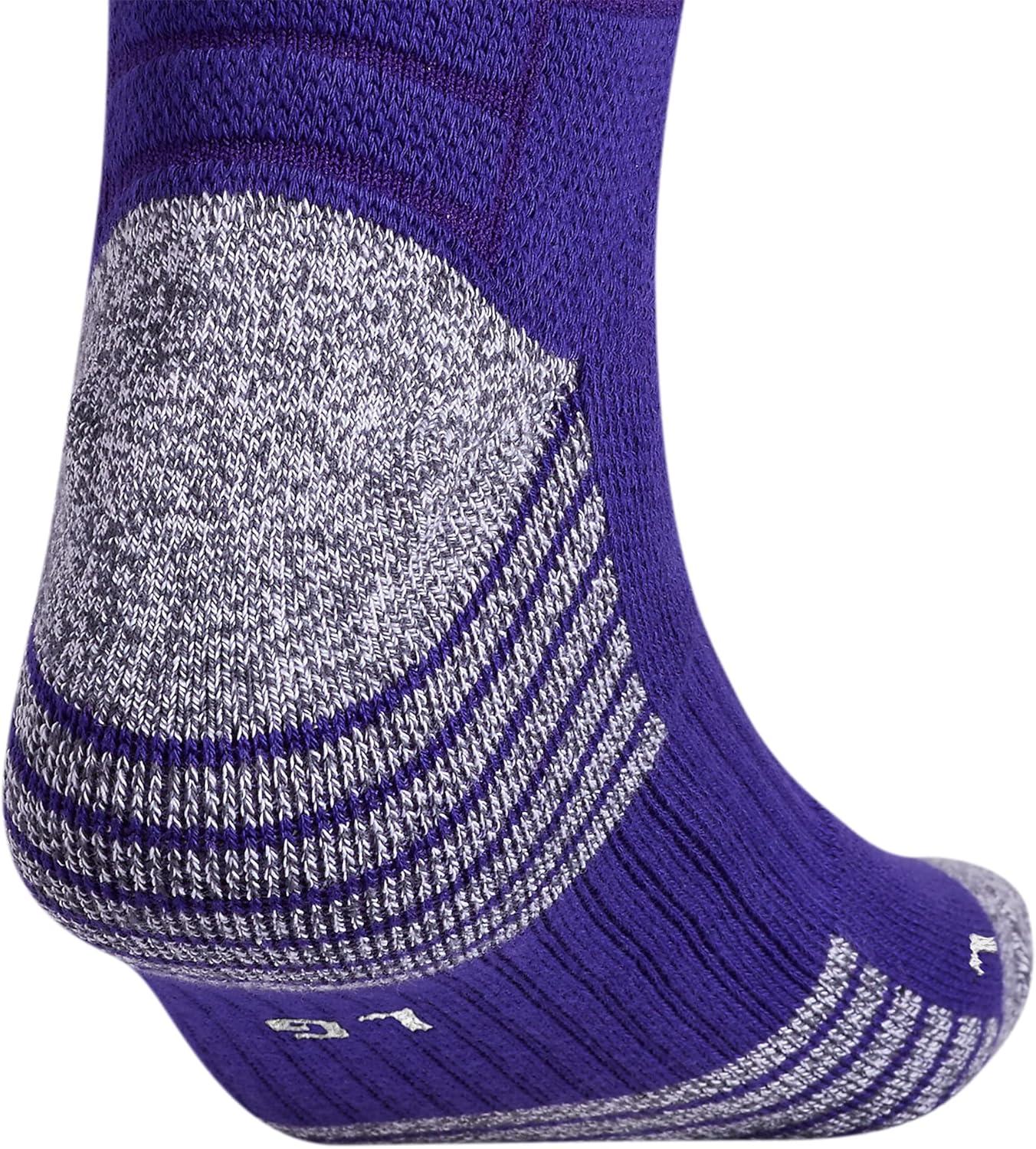 imageadidas 5Star Football Crew Socks for Mens and Womens Sports Soccer Volleyball 1PackCollegiate PurpleWhite