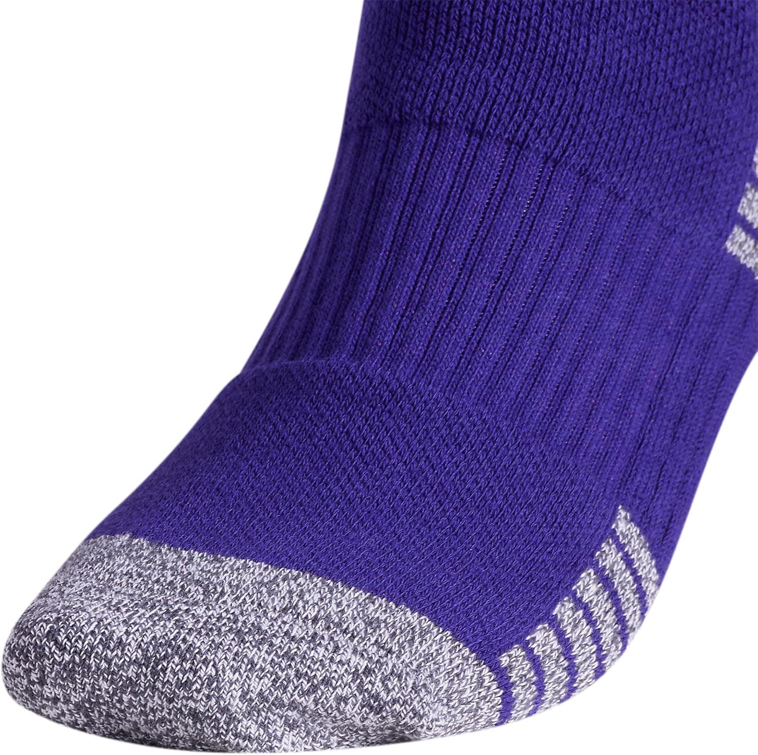 imageadidas 5Star Football Crew Socks for Mens and Womens Sports Soccer Volleyball 1PackCollegiate PurpleWhite