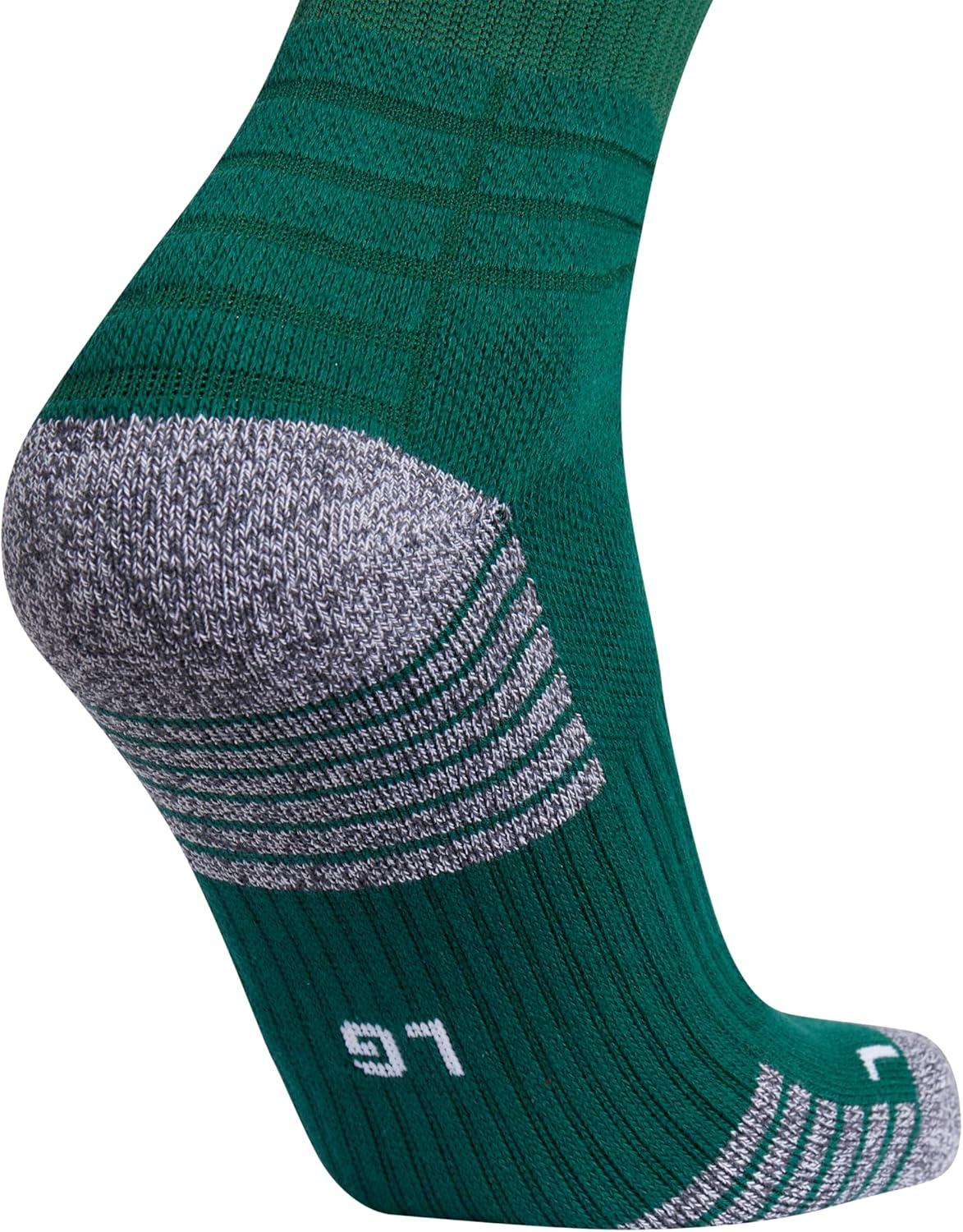 imageadidas 5Star Football Crew Socks for Mens and Womens Sports Soccer Volleyball 1PackDark GreenWhite20