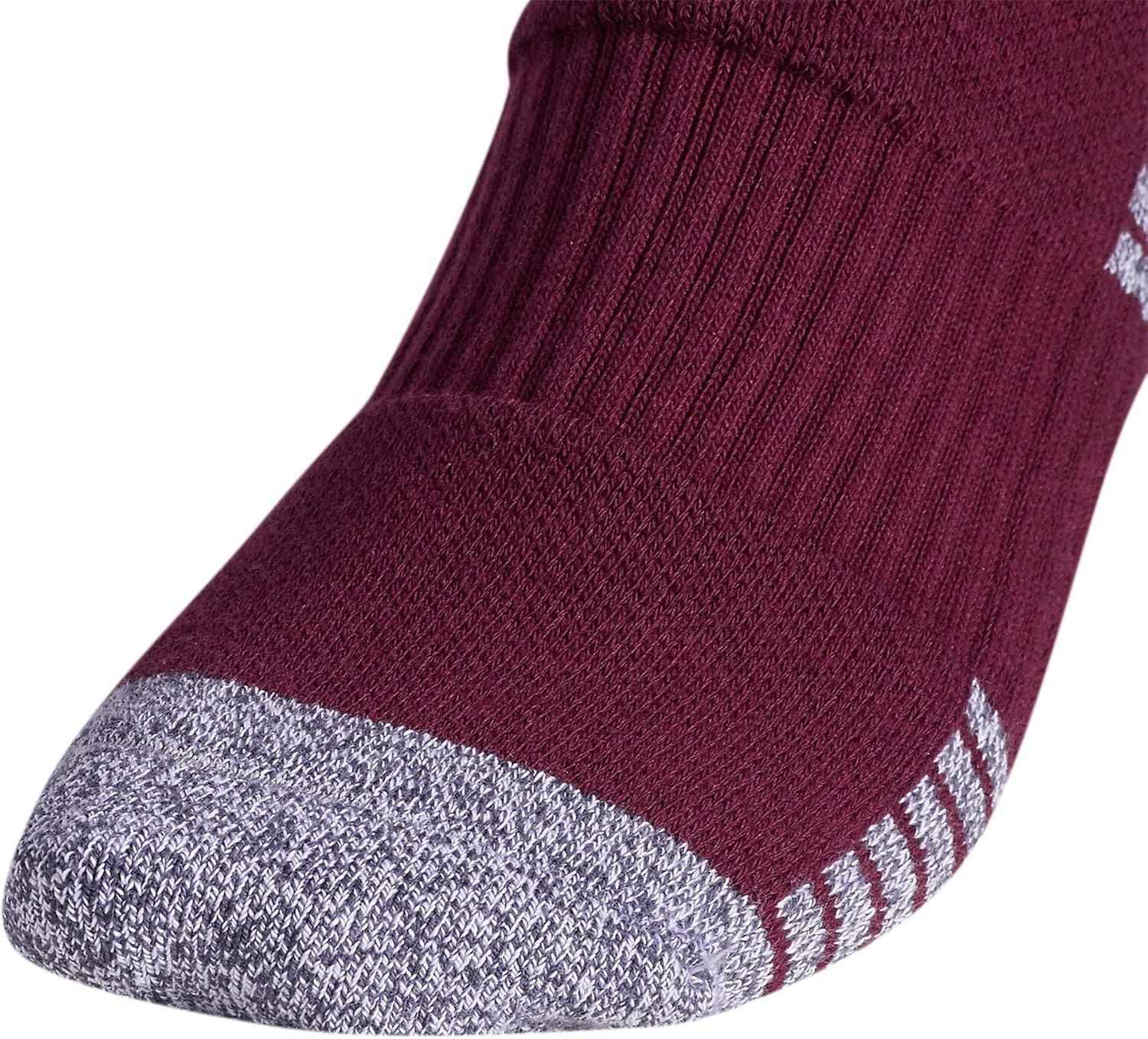 imageadidas 5Star Football Crew Socks for Mens and Womens Sports Soccer Volleyball 1PackMaroonWhite