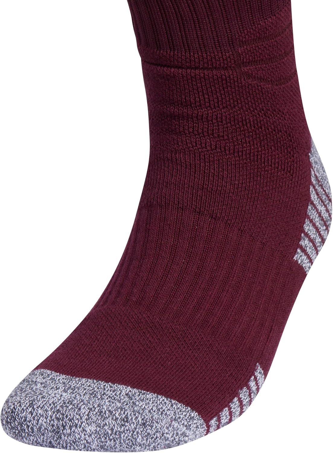 imageadidas 5Star Football Crew Socks for Mens and Womens Sports Soccer Volleyball 1PackMaroonWhite20