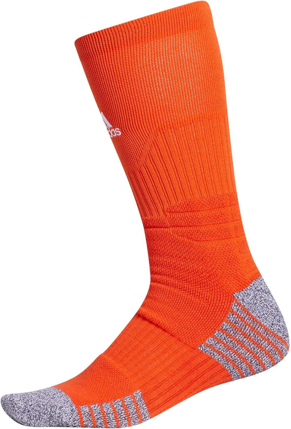 imageadidas 5Star Football Crew Socks for Mens and Womens Sports Soccer Volleyball 1PackOrangeWhite