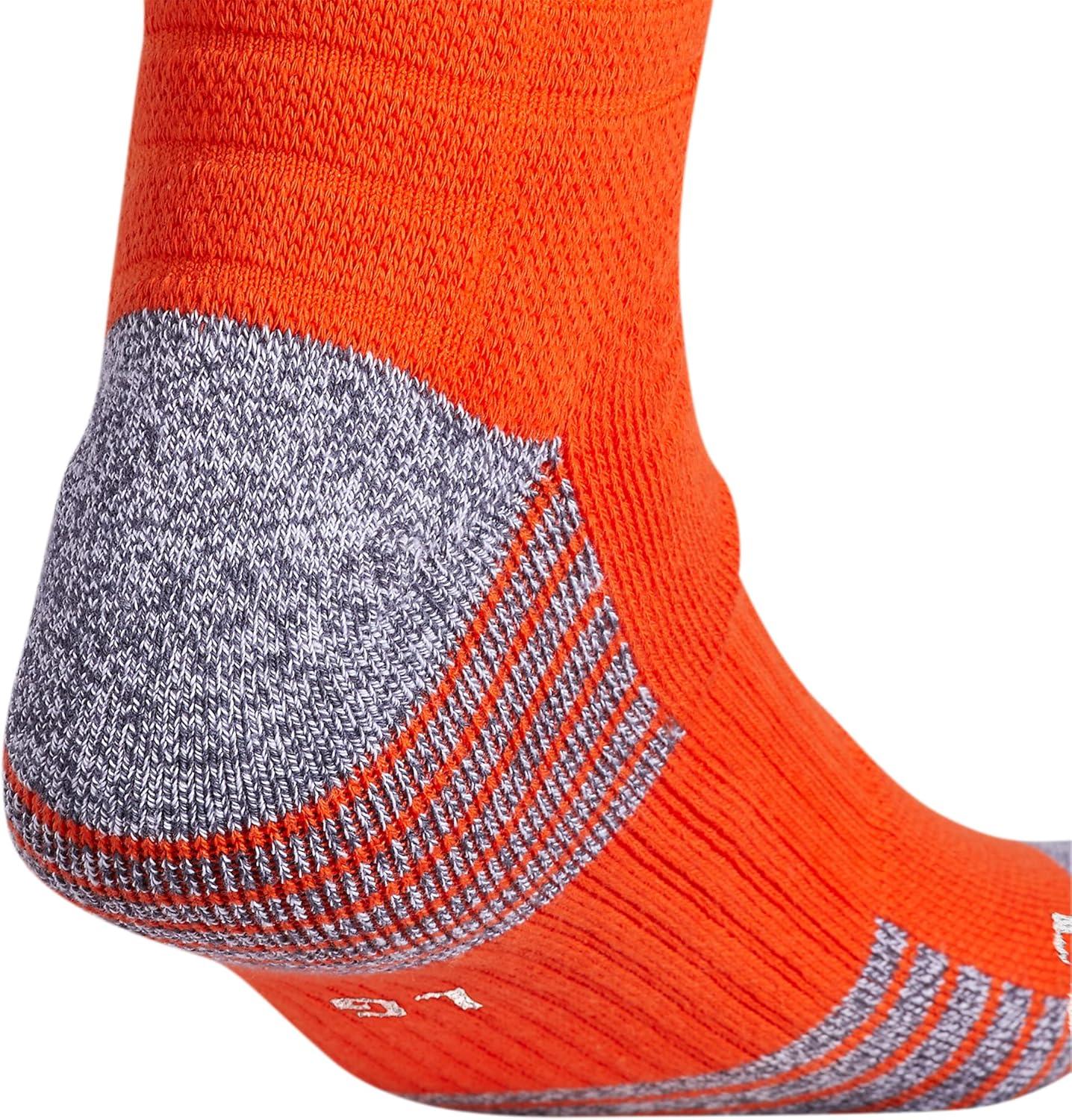 imageadidas 5Star Football Crew Socks for Mens and Womens Sports Soccer Volleyball 1PackOrangeWhite