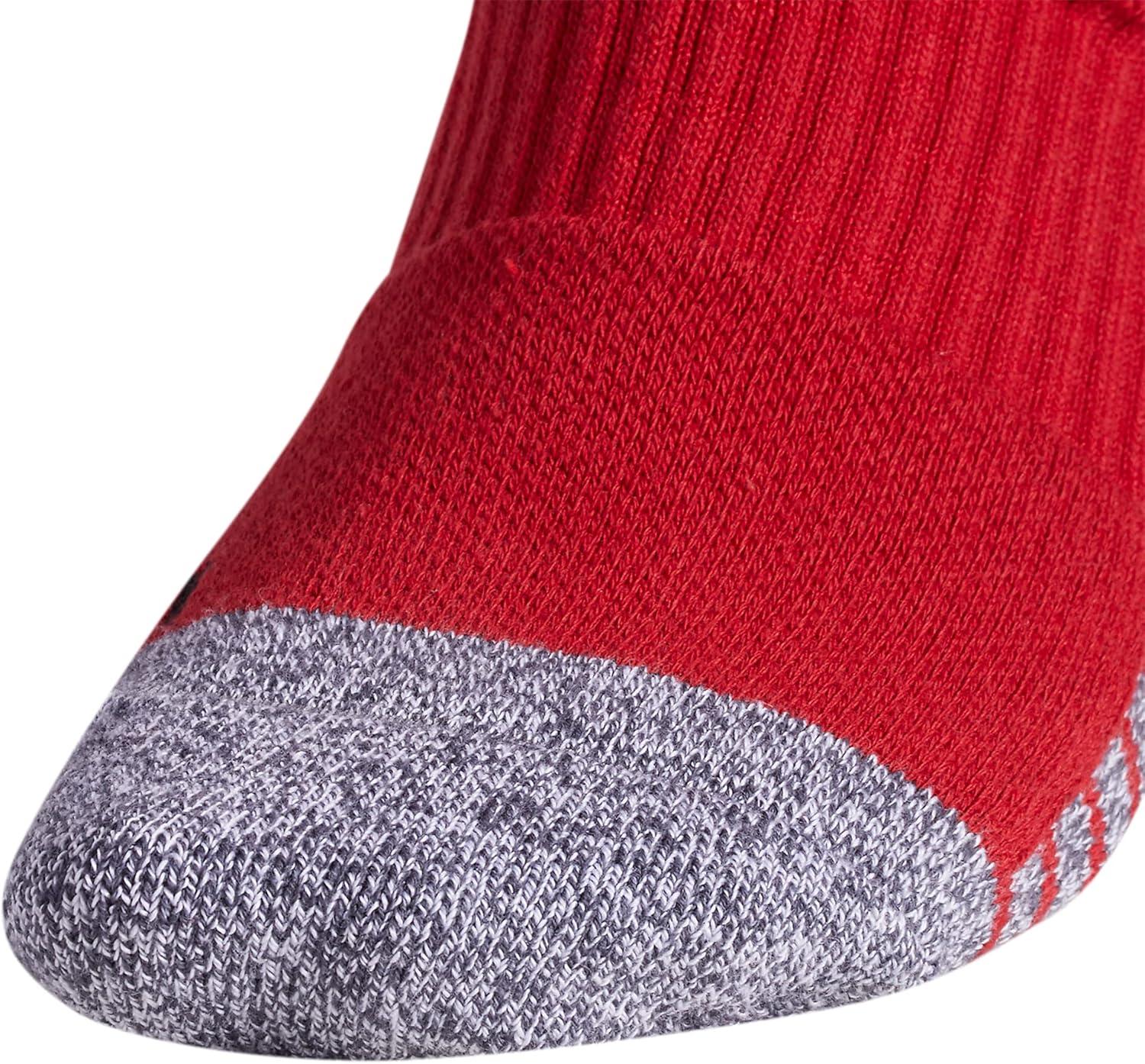 imageadidas 5Star Football Crew Socks for Mens and Womens Sports Soccer Volleyball 1PackPower RedWhite