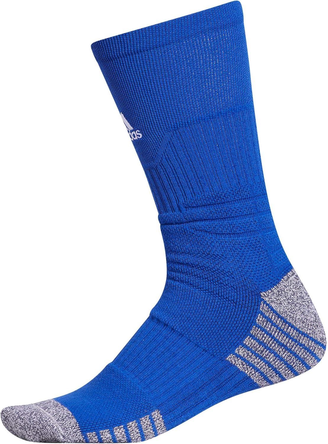 imageadidas 5Star Football Crew Socks for Mens and Womens Sports Soccer Volleyball 1PackRoyal BlueWhite