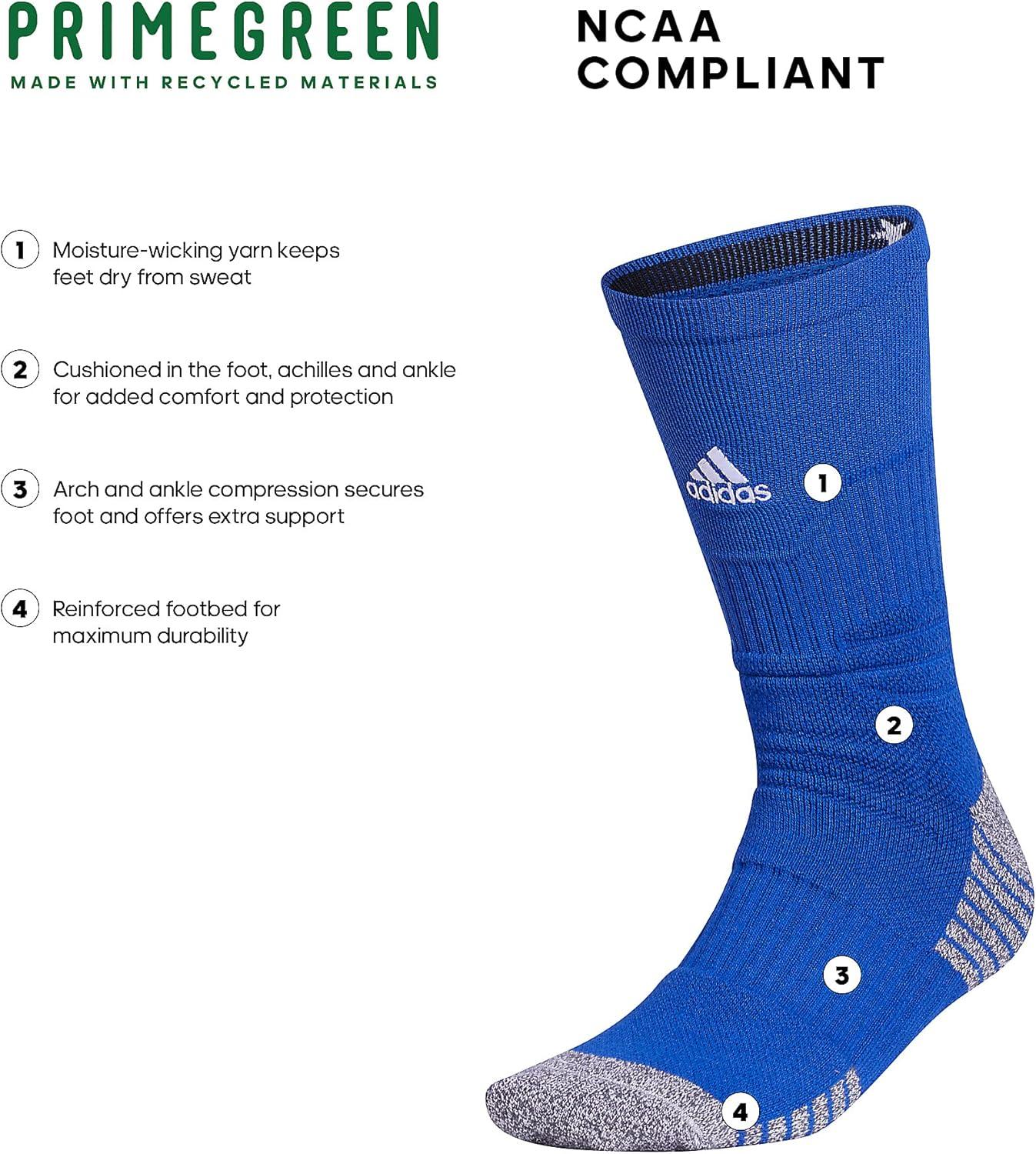 imageadidas 5Star Football Crew Socks for Mens and Womens Sports Soccer Volleyball 1PackRoyal BlueWhite