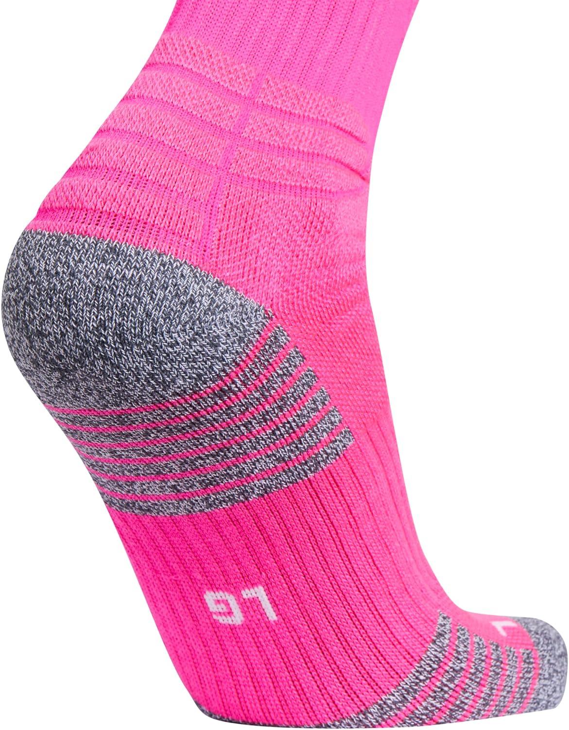 imageadidas 5Star Football Crew Socks for Mens and Womens Sports Soccer Volleyball 1PackShock PinkWhite20