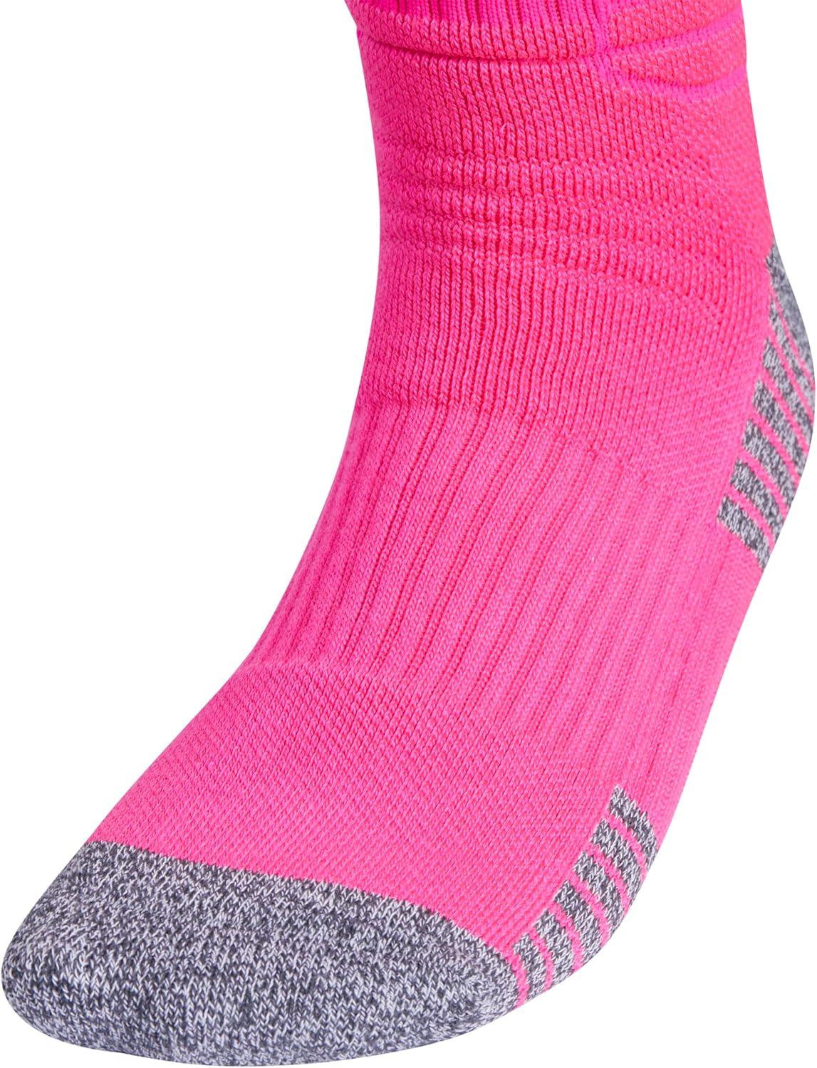 imageadidas 5Star Football Crew Socks for Mens and Womens Sports Soccer Volleyball 1PackShock PinkWhite20