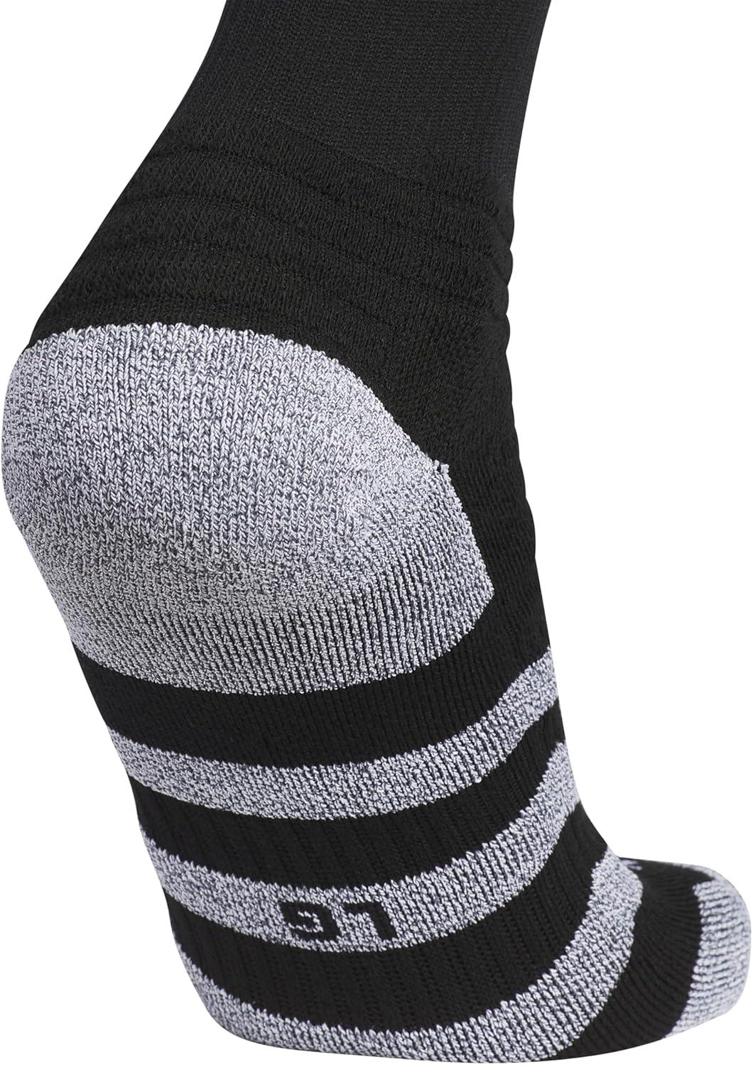 imageadidas 5Star Football Crew Socks for Mens and Womens Sports Soccer Volleyball 1PackTraxion20BlackWhite