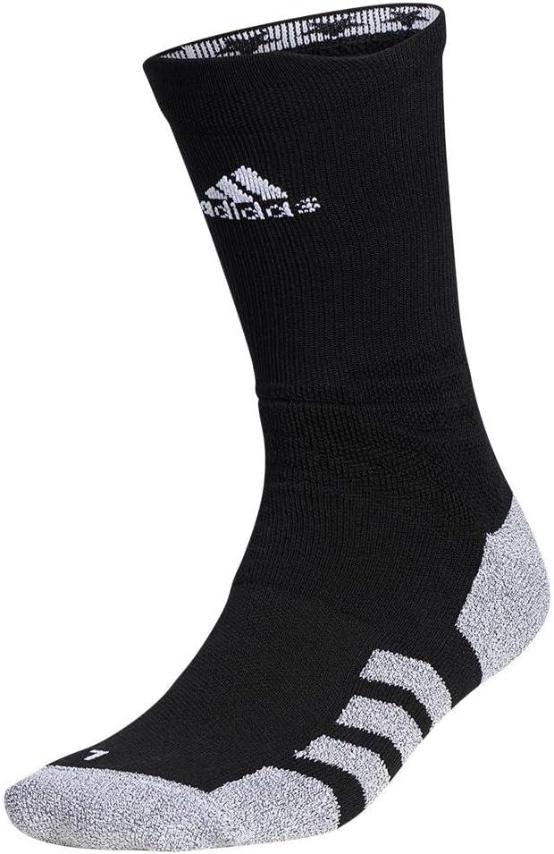 imageadidas 5Star Football Crew Socks for Mens and Womens Sports Soccer Volleyball 1PackTraxionBlackWhite
