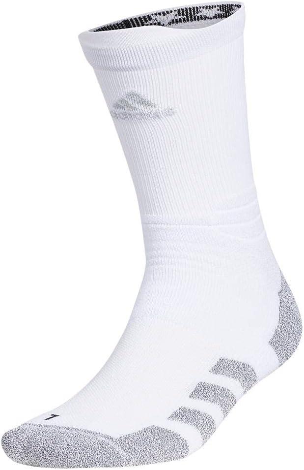 imageadidas 5Star Football Crew Socks for Mens and Womens Sports Soccer Volleyball 1PackTraxionWhiteClear Grey
