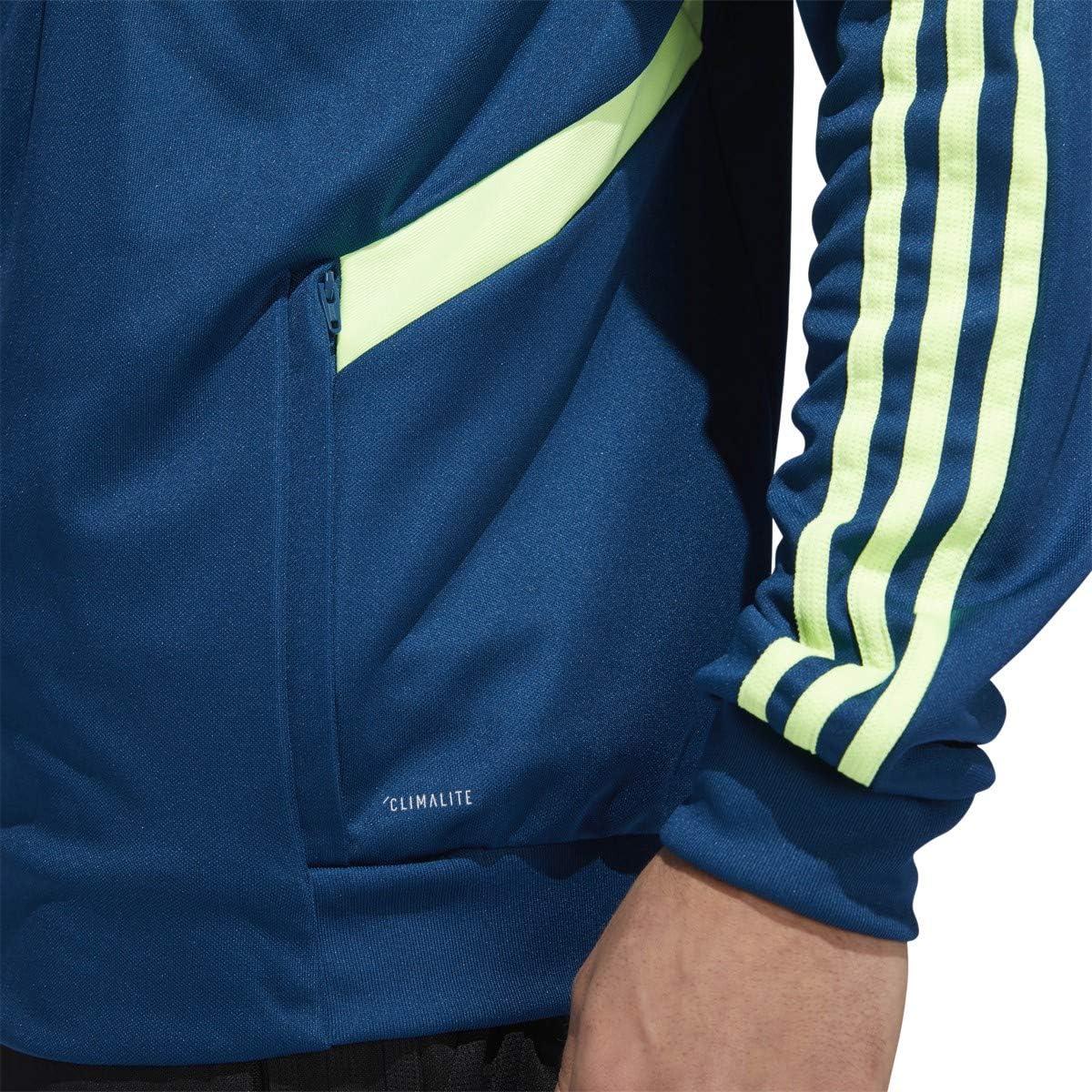 imageadidas Mens Alphaskin Tiro Training JacketLegend MarineHires Yellow