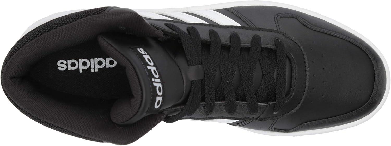 imageadidas Mens Hoops 20 Mid Basketball Shoe BlackWhiteWhite 10