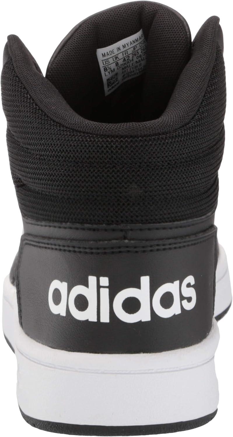 imageadidas Mens Hoops 20 Mid Basketball Shoe BlackWhiteWhite 10