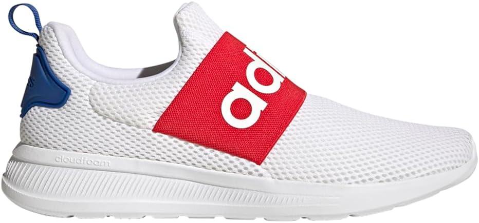 imageadidas Mens Lite Racer Adapt 40 Running ShoeWhiteVivid RedTeam Royal Blue