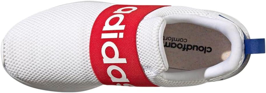 imageadidas Mens Lite Racer Adapt 40 Running ShoeWhiteVivid RedTeam Royal Blue