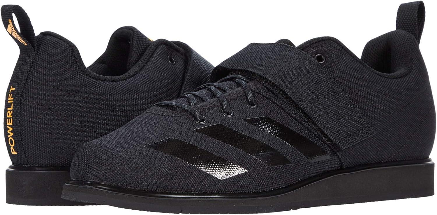imageadidas Mens Powerlift 4 Weightlifting ShoeBlackBlackSolar Gold