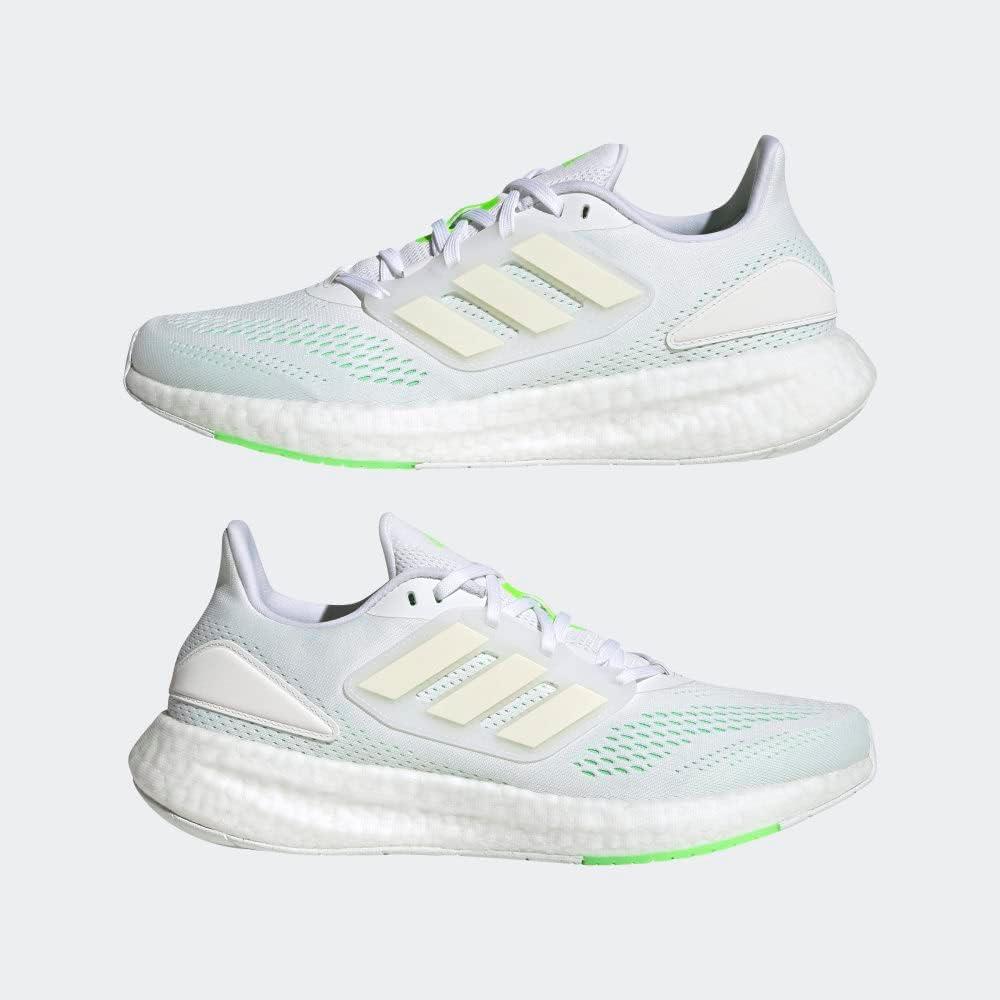 imageadidas Mens Pureboost 22 ShoesFtwr WhiteCloud WhiteBeam Green