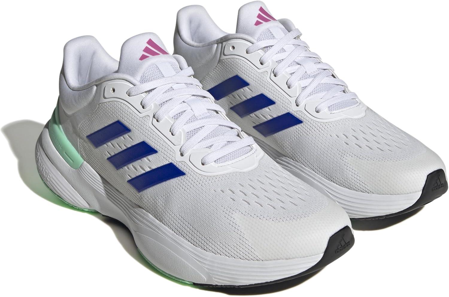 imageadidas Mens Response Super 30Running ShoeCloud White Lucid Blue Lucid Fuchsia