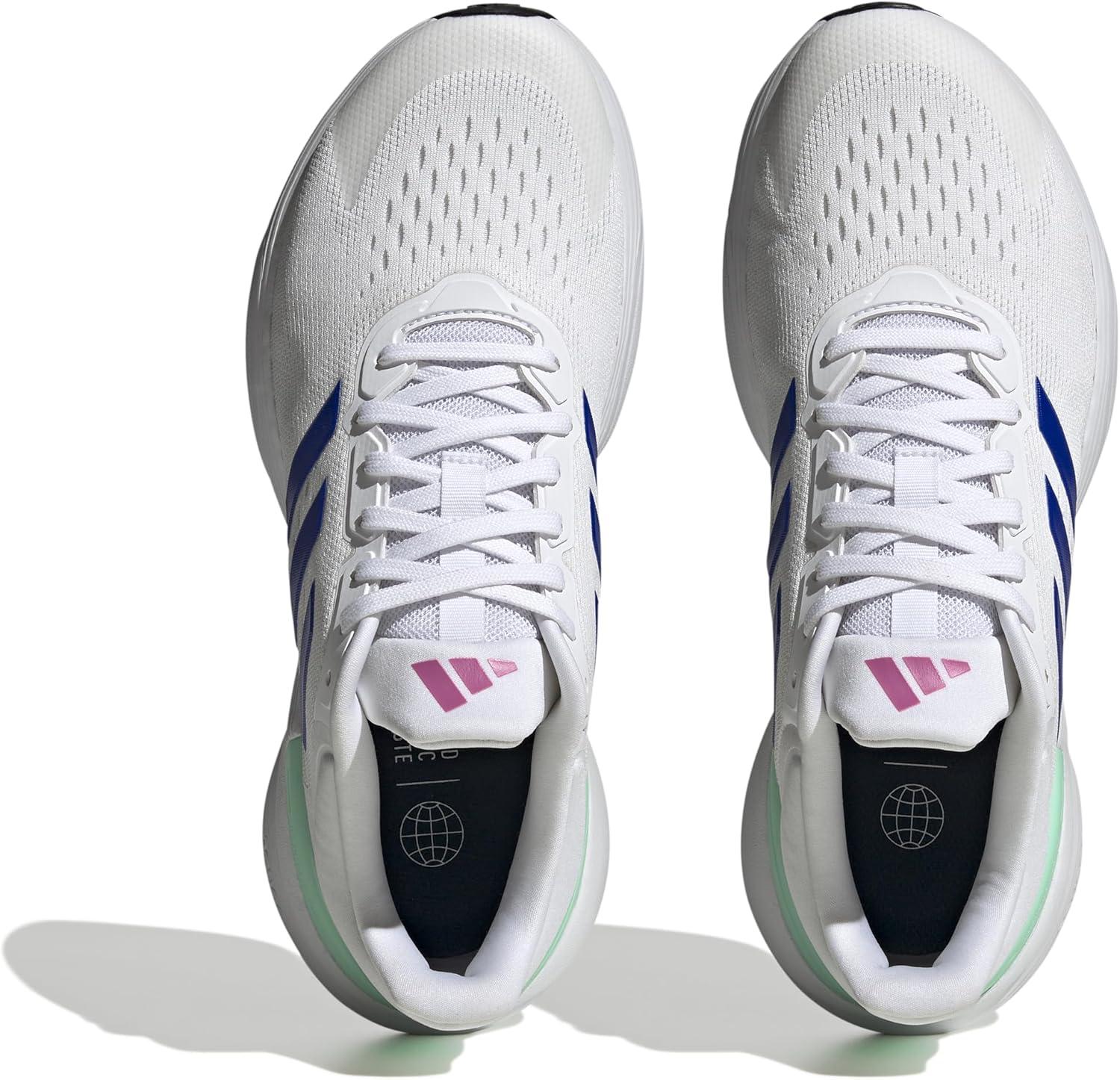 imageadidas Mens Response Super 30Running ShoeCloud White Lucid Blue Lucid Fuchsia