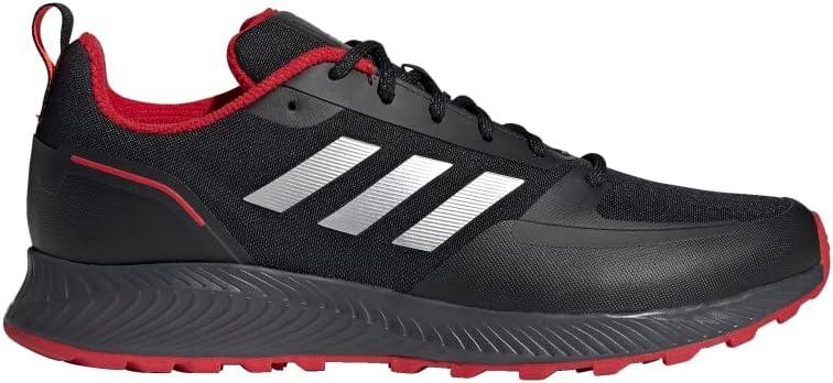 imageadidas Mens Runfalcon 20 Running ShoeBlackSilver MetallicGrey