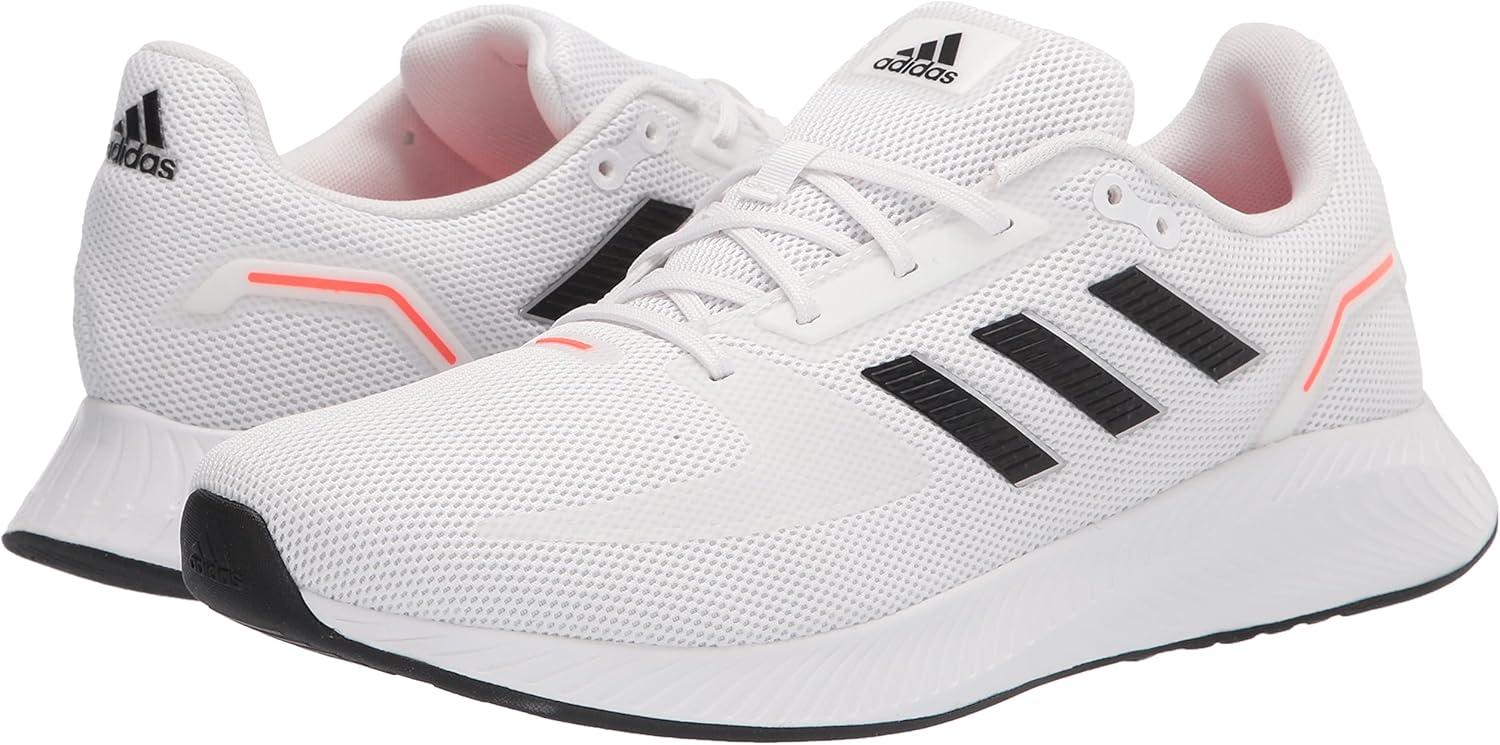 imageadidas Mens Runfalcon 20 Running ShoeWhiteBlackSolar Red