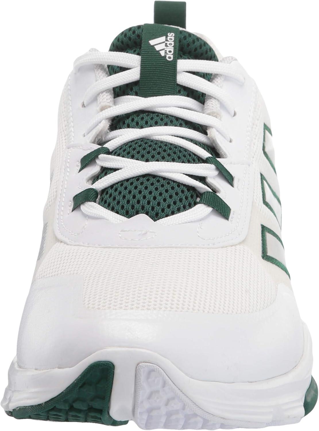imageadidas Mens Speed Trainer 5 Baseball ShoeWhiteSilver MetallicTeam Dark Green