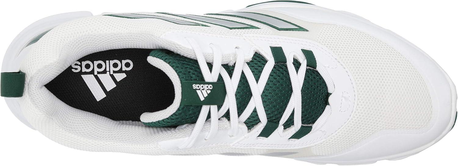 imageadidas Mens Speed Trainer 5 Baseball ShoeWhiteSilver MetallicTeam Dark Green