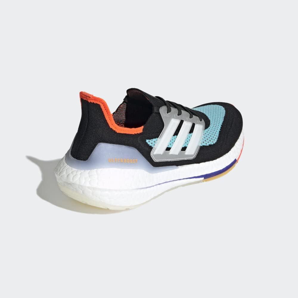 imageadidas Mens Ultraboost 21 ShoesBlackWhiteAqua