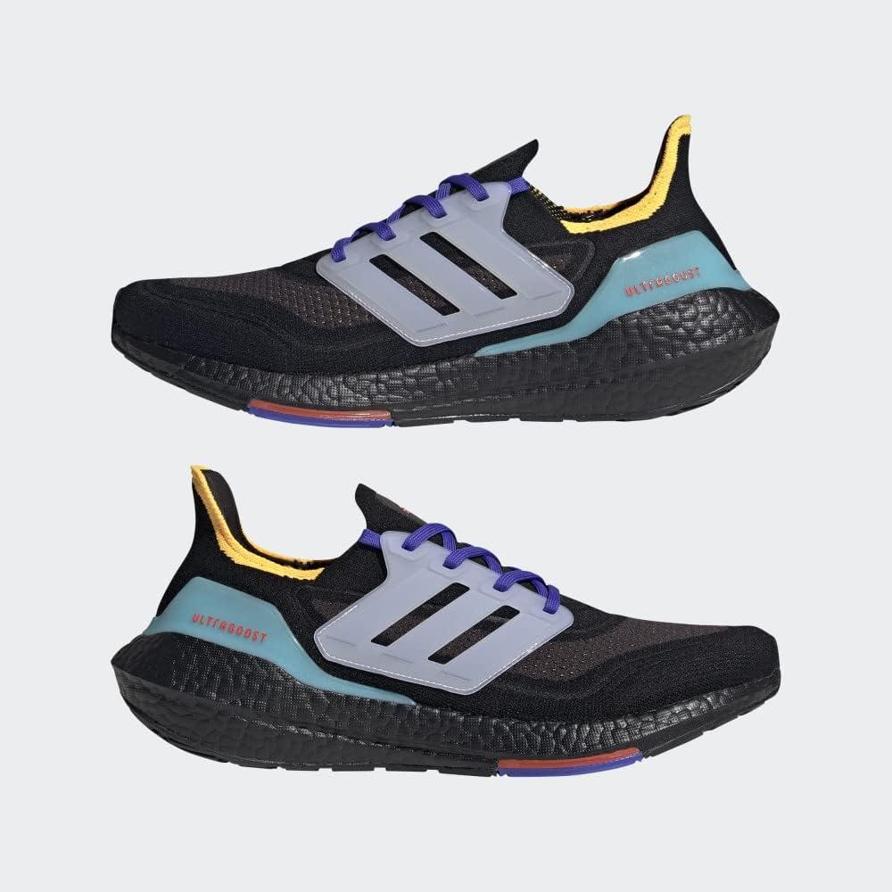 imageadidas Mens Ultraboost 21 ShoesBlackWhitePulse Aqua