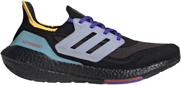 imageadidas Mens Ultraboost 21 ShoesBlackWhitePulse Aqua